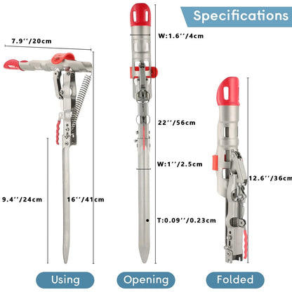2X Automatic Spring Fishing Rod Holder for Universal Use