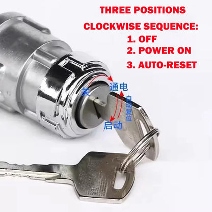 2Pcs Universal Ignition Switch Lock Cylinder & Keys for Auto Car