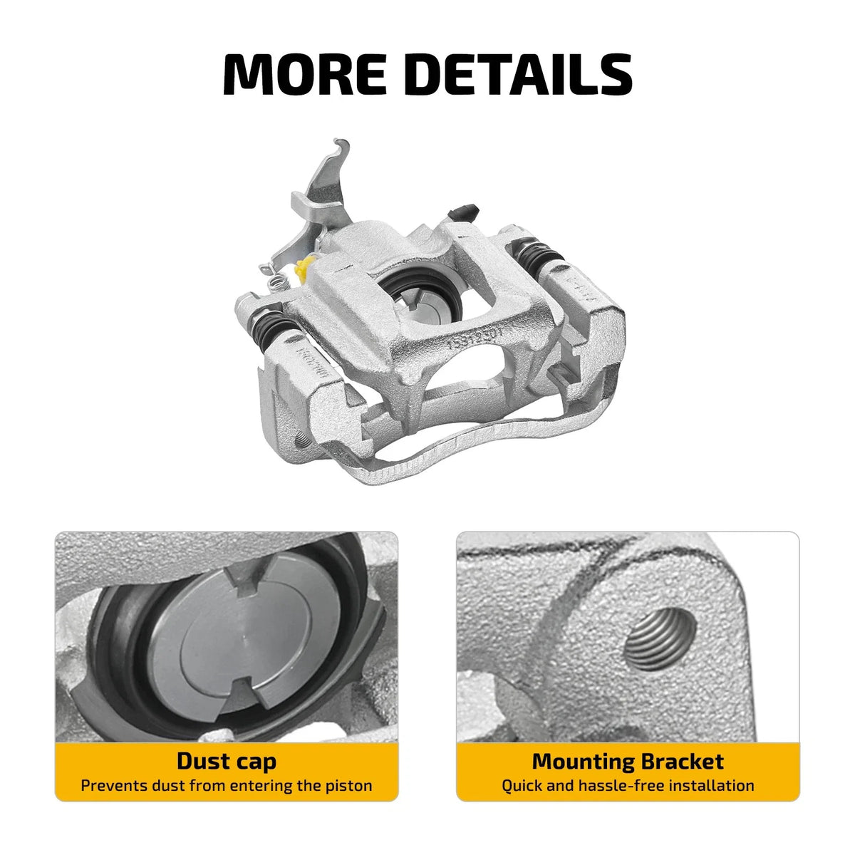 Rear Disc Brake Calipers Pair with Bracket for Dodge Journey (2009–2012)
