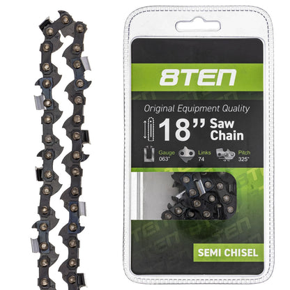 1 Chain 18in Guide Bar for Stihl 029 (3003 002 7017, L2631874-4025SS)