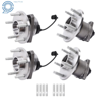 Set of 4 Wheel Hub Bearings for Chevrolet Malibu Pontiac G6 Saturn Aura (2008–2012)