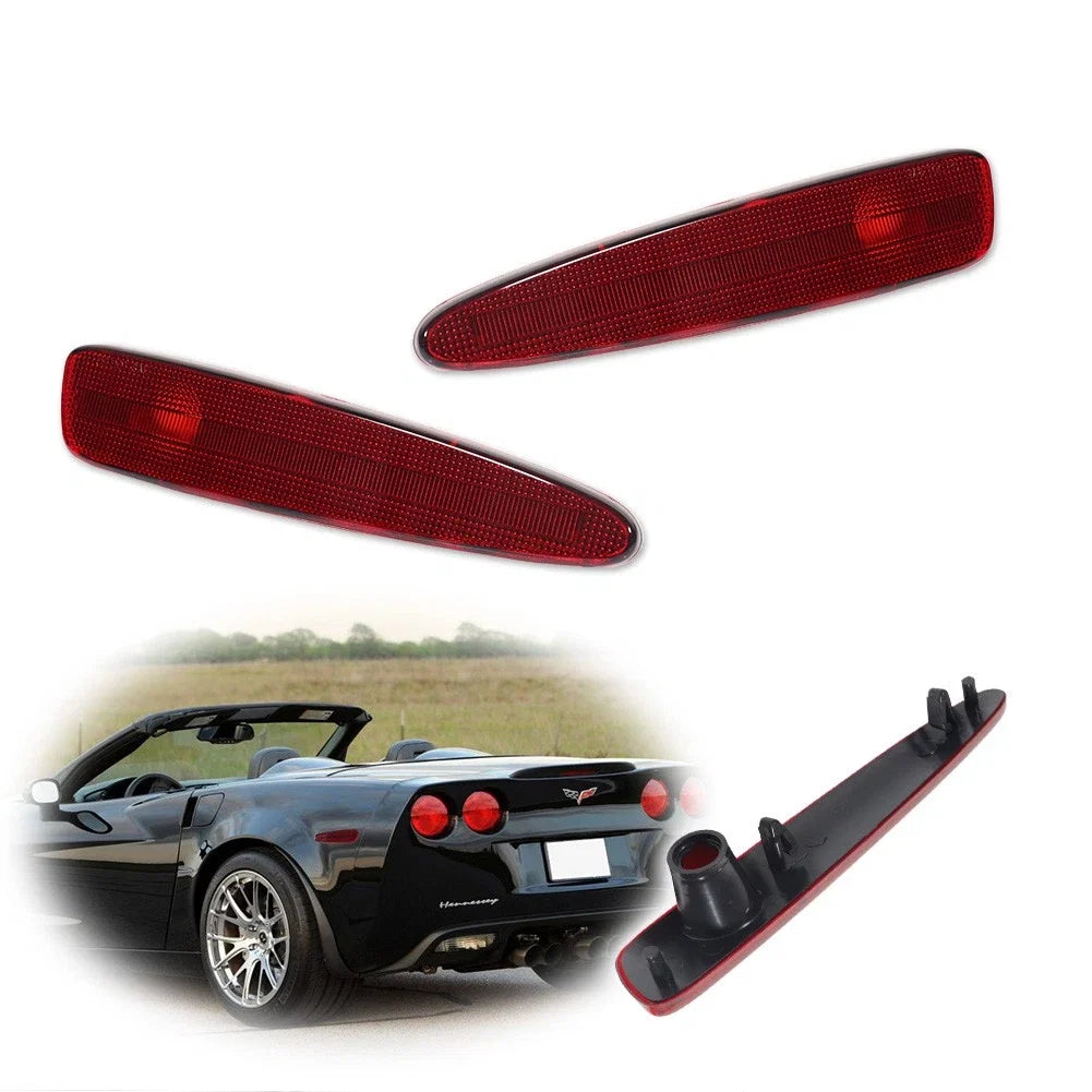 Rear Red Lens Side Marker Parking Lights Kit for Chevrolet Corvette C6 (2005–2013)
