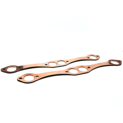 Set of 2 SBC Oval Port Copper Header Exhaust Gaskets for SB Chevy 327 350 383 (PH306)