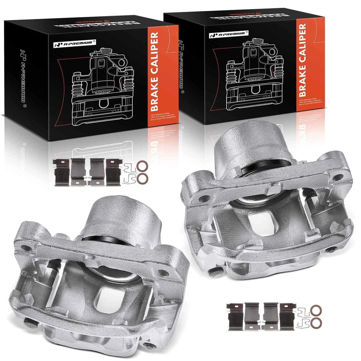 2X Front Disc Brake Caliper with Bracket for Toyota Tacoma (1995–2004) 4775004030, 4773004030, 19-B2013, 19-B2012