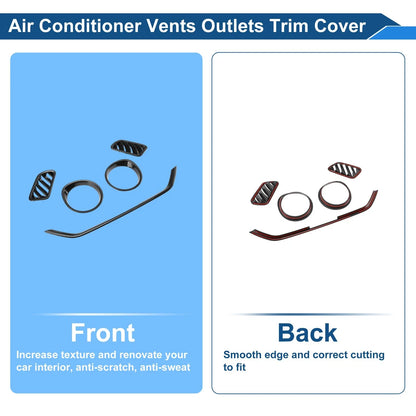 Set of 5 Air Condition Outlet Vent Trim Covers for Kia Forte K3 (2019–2024) Black