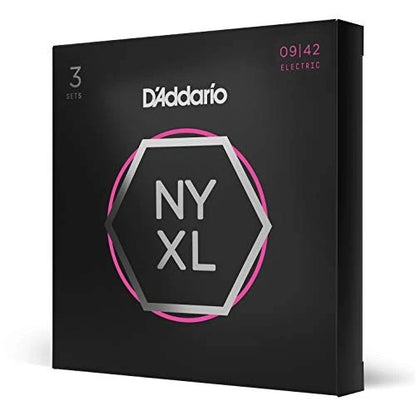 3-Pack D'Addario NYXL Nickel Plated Electric Guitar Strings