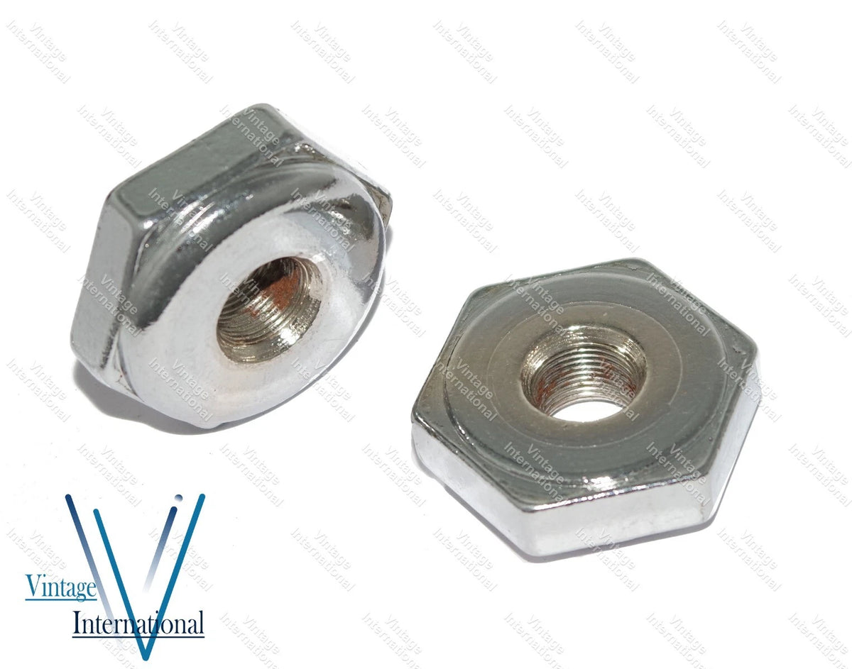Chrome Rear Suspension Axle Nut Pair for Royal Enfield Bullet