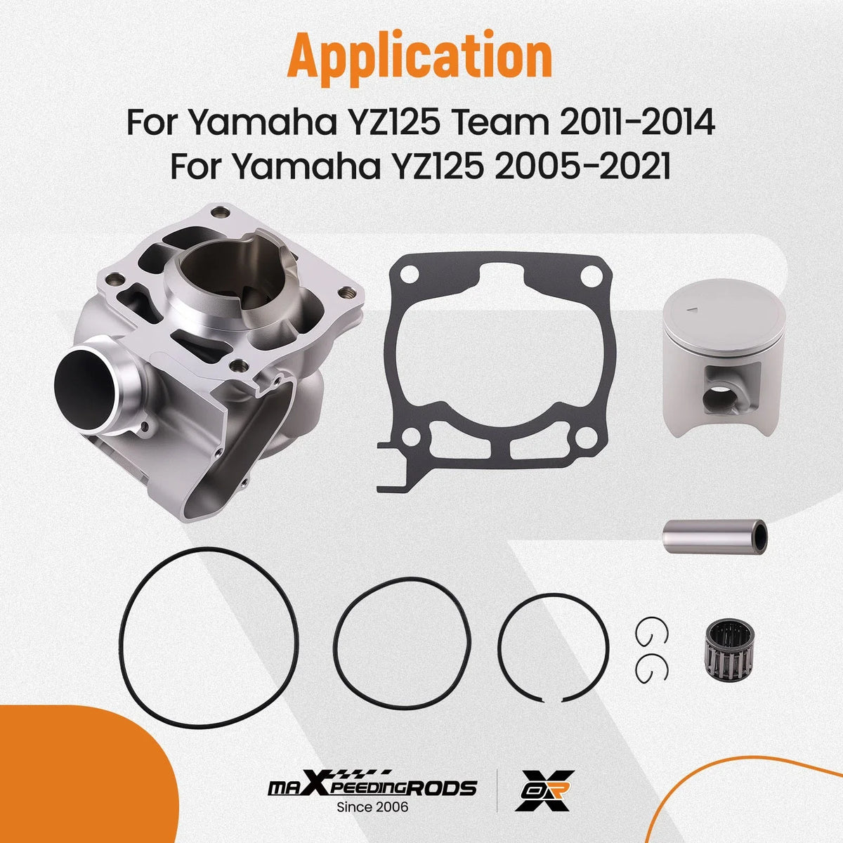 Cylinder Piston Gasket Set Kit for Yamaha YZ125 (2005–2022) 1C3-11311-10-00 Aluminum