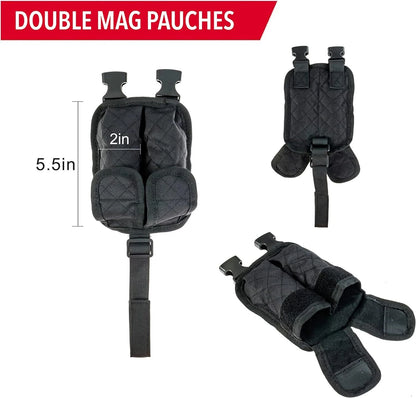 Shoulder Holster with Double Magazine Pouch for Tactical Use