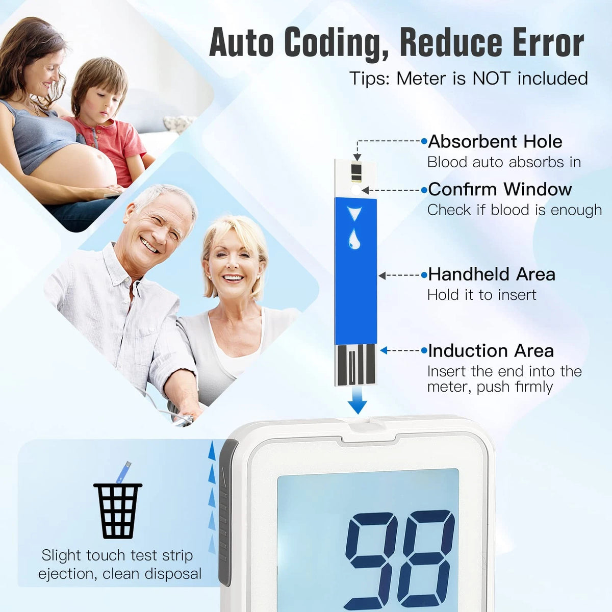 100 Blood Glucose Test Strips for Glucoracy G-425-2