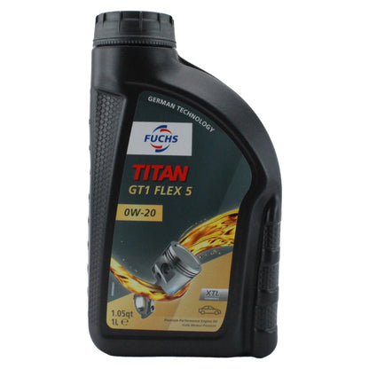 Fuchs Titan GT1 Flex 5 SAE 0W-20 Engine Oil 1L for Acura BMW Honda MB Volvo (2010–2023)