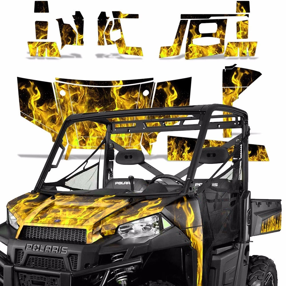 UTV Graphics Stickers Decal for Polaris Ranger Diesel/Crew/900XP (2013–2017)