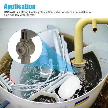 4PCS Water Float Valve for Adjustable Arm (Plastic Filter)