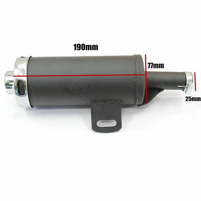 25mm Muffler Exhaust Pipe for 90cc 110cc 125cc Pit Quad Dirt Bike ATV