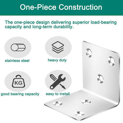 18Pcs L Bracket for Wood, Stainless Steel Corner Brace 2"x2"x2"