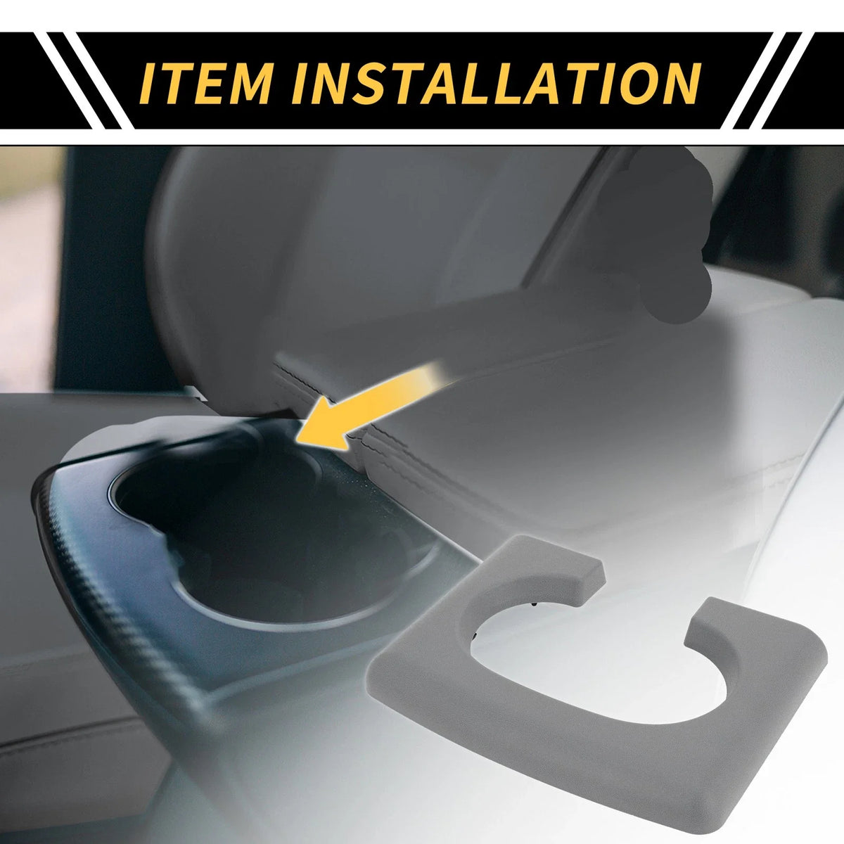 Center Console Cup Holder Pad for Ford F-150 (2004–2014) Gray