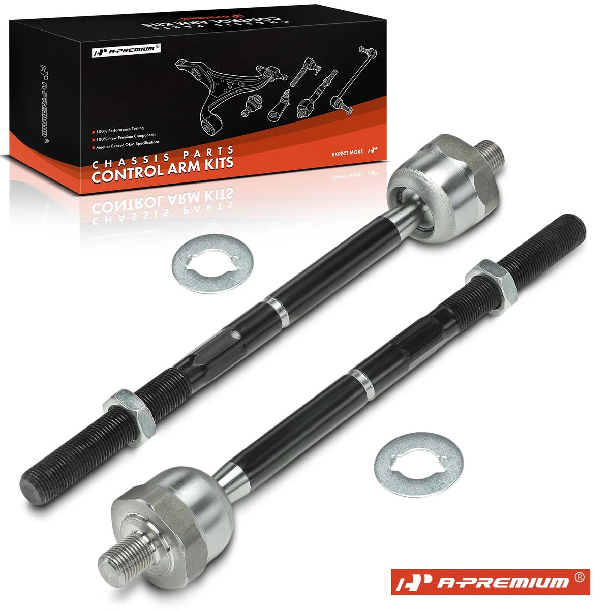 2X Front Inner Tie Rod End for Dodge Durango (2004–2007) 52113237AD, MS25704