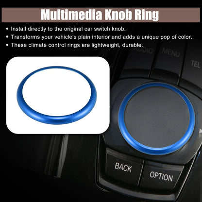 Aluminum Alloy Multimedia Knob Ring for BMW 1 2 3 5 6 7 Series X2 X3 (2000–2023)