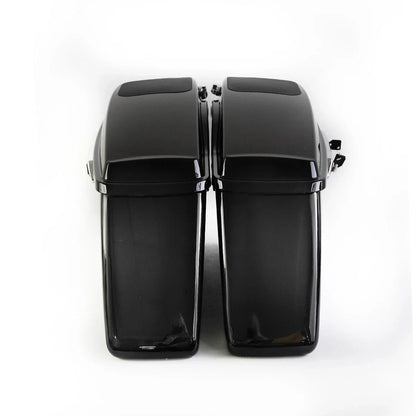 Vivid Black Hard Saddlebags w/ 6x9" Speaker Lid for Harley Touring (2014–2023)