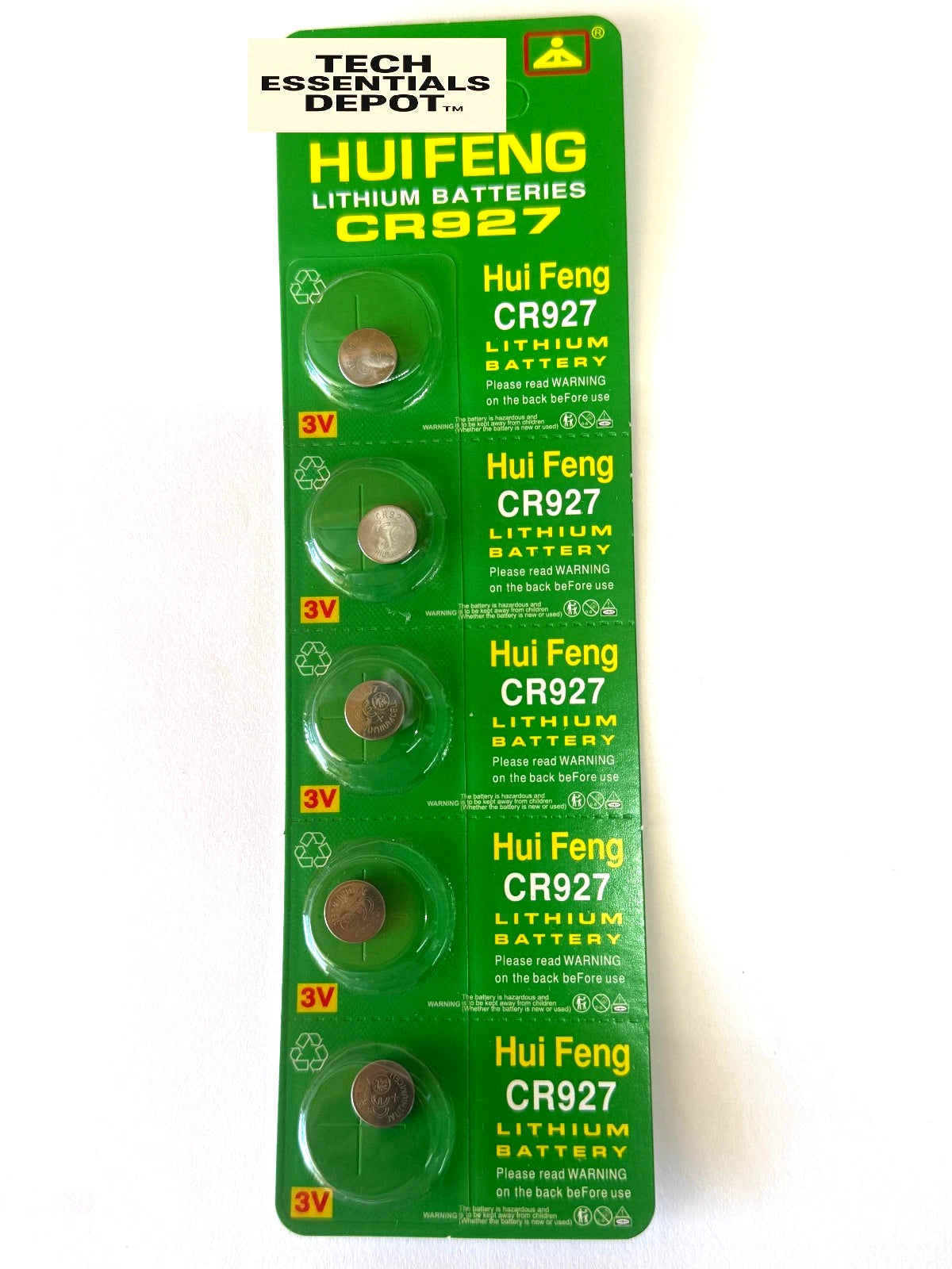 CR927 3V Lithium Coin Battery for Watch Key Fob Laser Pointer