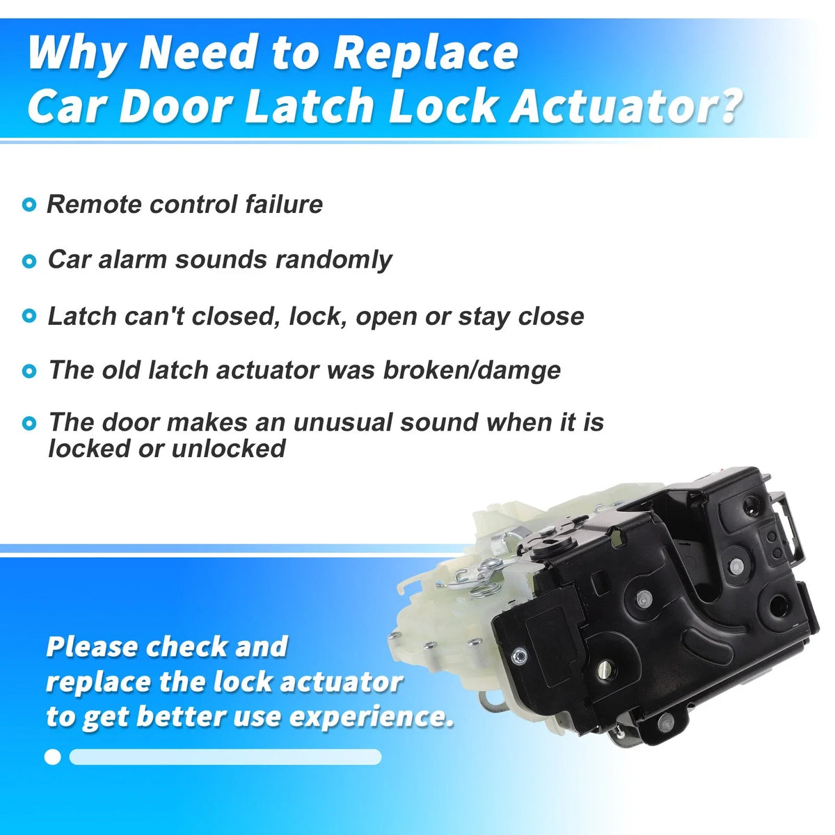 3B4839015AE Rear Left Power Door Lock Actuator for Volkswagen Golf (1999–2006)