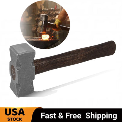 2.2LB Forging Square Hammer for Farrier Blacksmith Bladesmith
