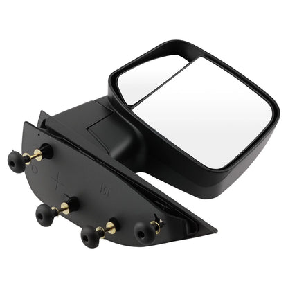 Left Side Mirror Manual Fold for Ford E-150 (2003–2013) Black ABS