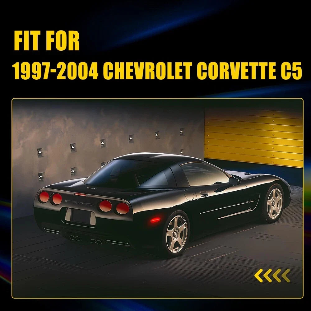 Set of 2 Red Lens LED Side Marker Lights for Chevrolet Corvette C5 (1997–2004)