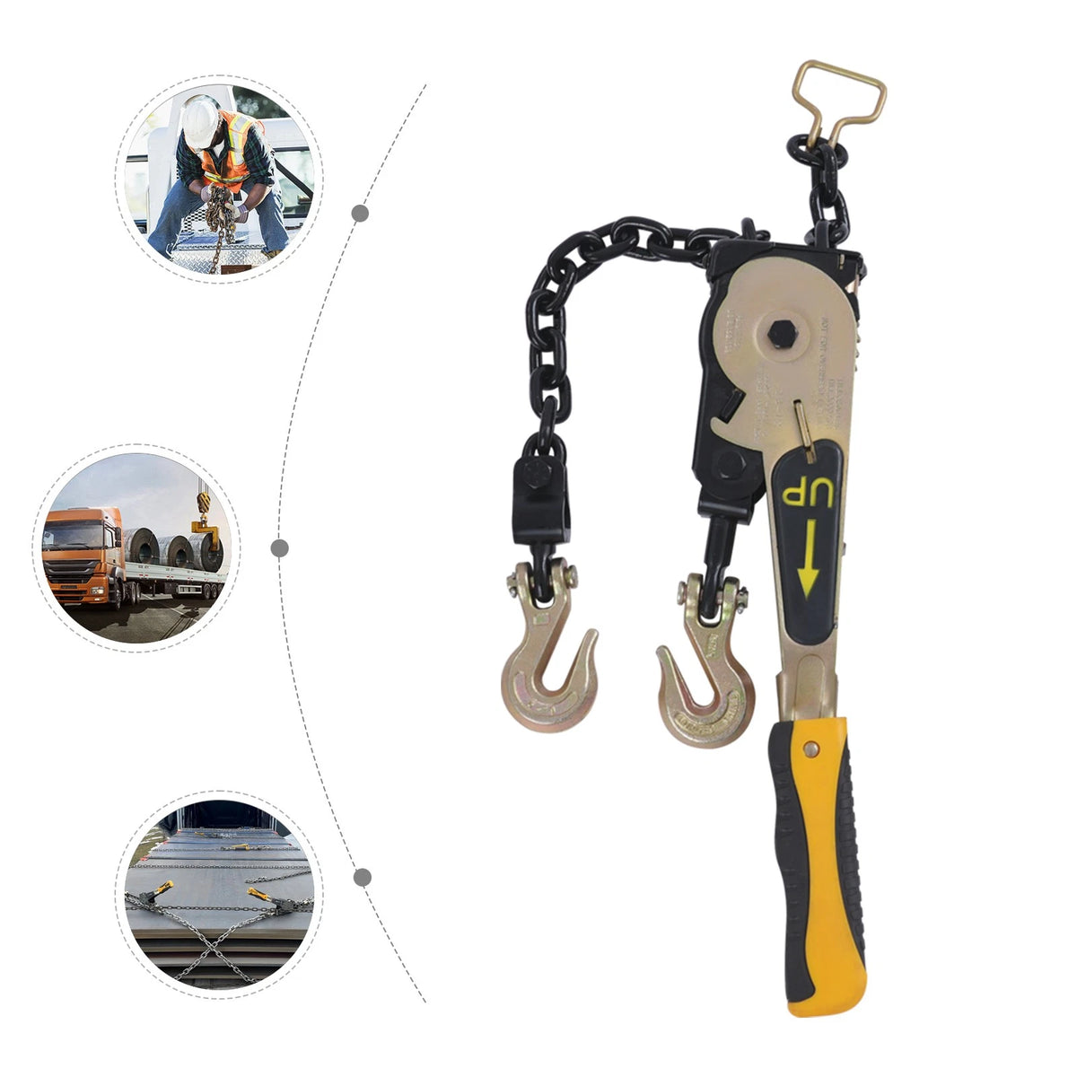 12" Alloy Steel Ratcheting Chain Binder for Load Securement (6000lbs)