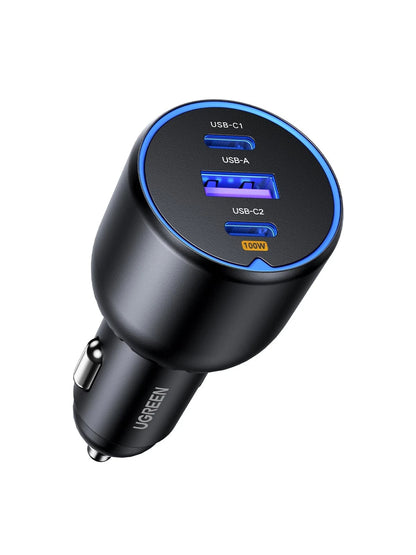 130W USB C Car Charger PD Fast Charging Adapter for iPhone Samsung iPad MacBook