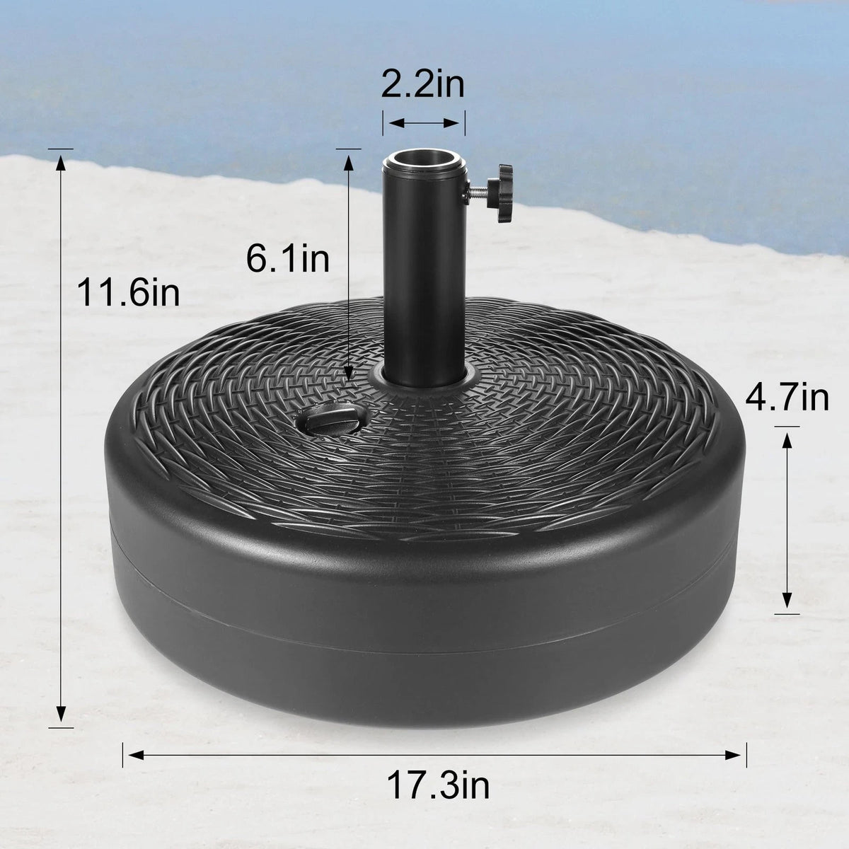 60 lb Fillable Umbrella Base for Outdoor Garden