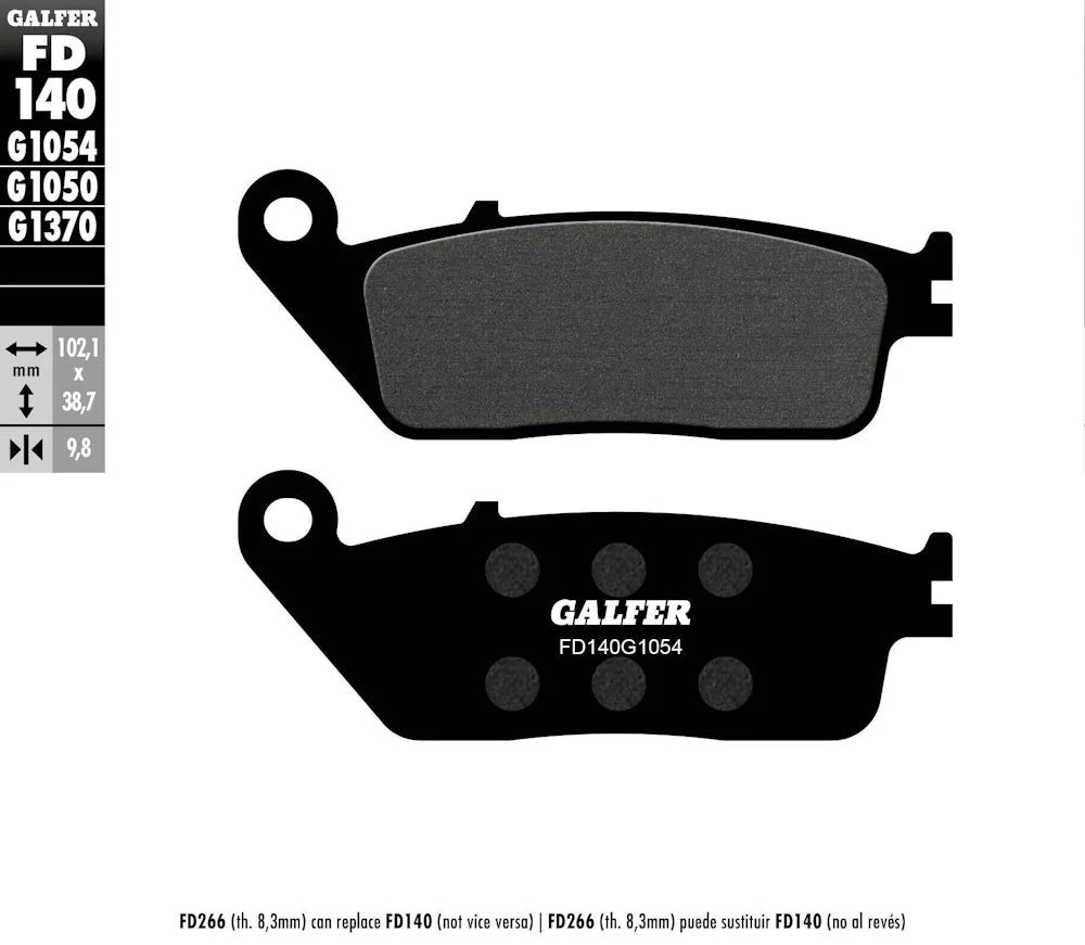 Galfer Semi-Metallic Brake Pads for Honda/Yamaha (FD140G1054)