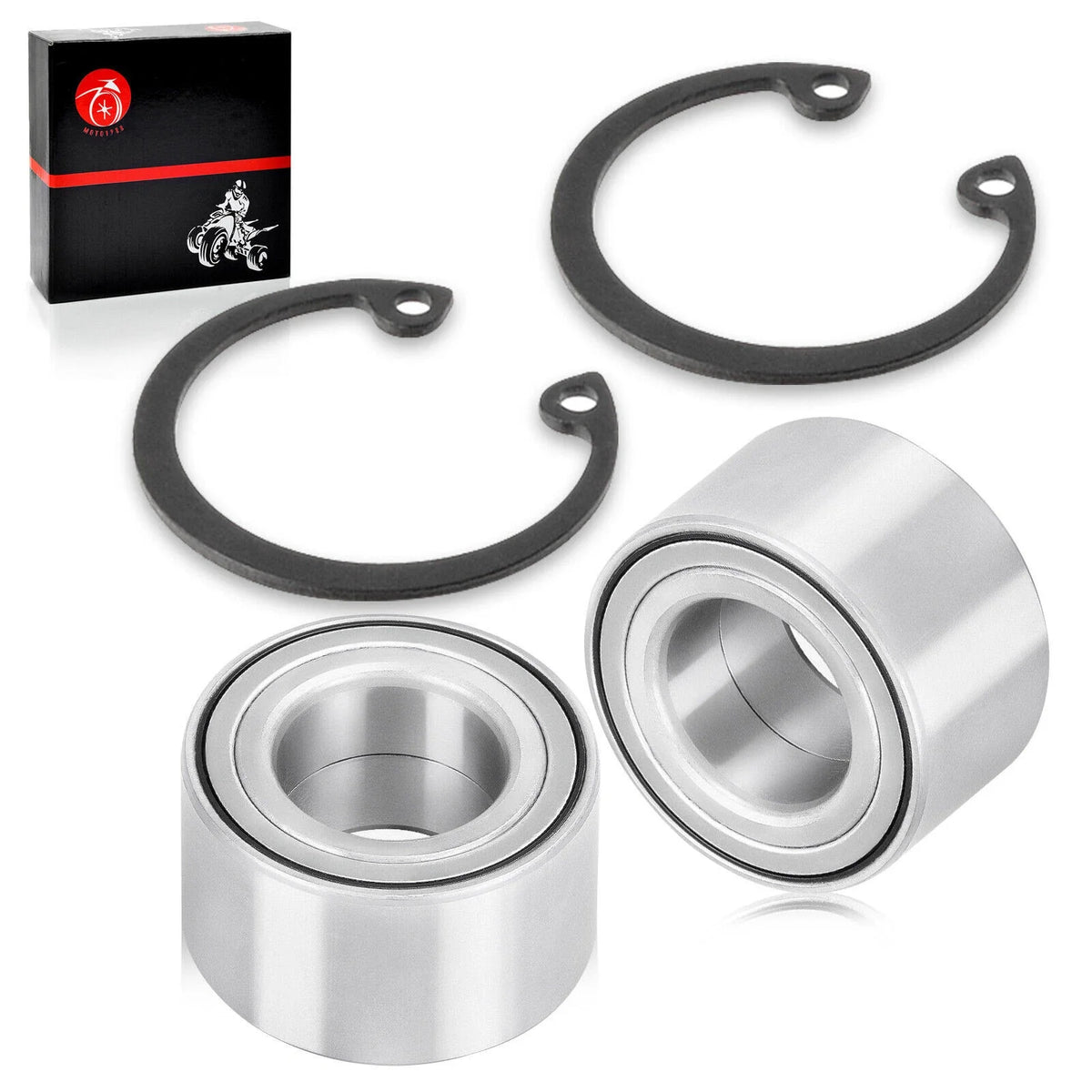 2 Front or Rear Wheel Bearing + Circlip for Honda Pioneer 1000 (2016–2022)