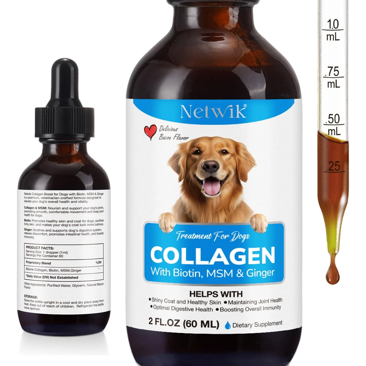 Collagen Supplement for Dogs - Skin and Coat Liquid (All Years)