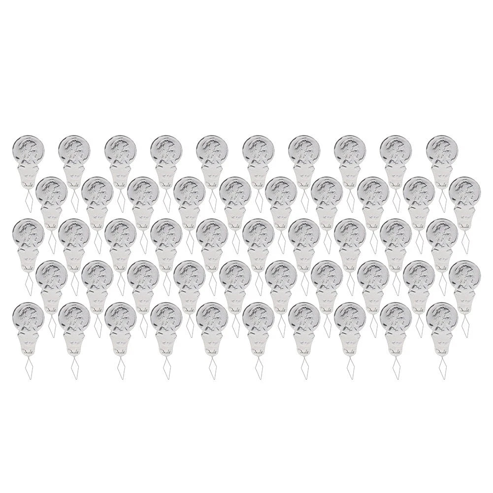 50PCS Metal Wire Needle Threader for Hand Sewing (1.7")