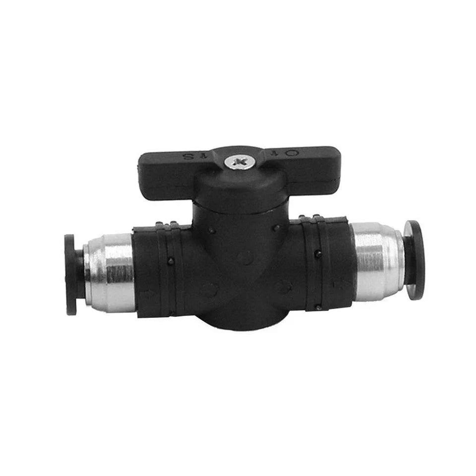 Pneumatic Ball Valve 3/8" OD Push to Connect Fitting for Air Flow Control