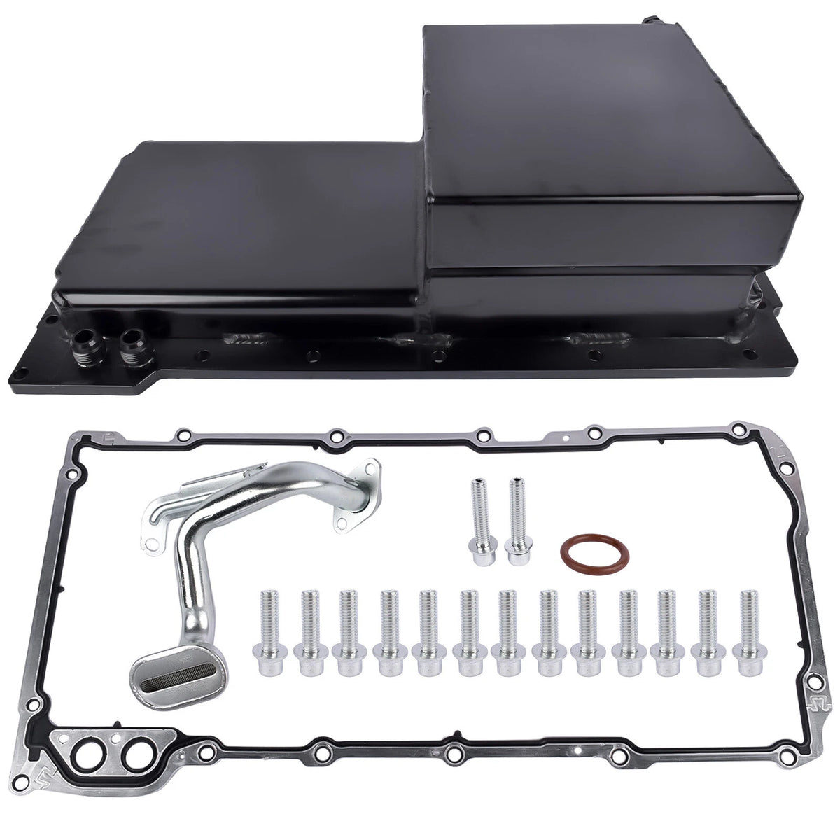 Front Sump Oil Pan Kit for GM LS LS1 LS2 LS3 LS6 (81004-BK-F)