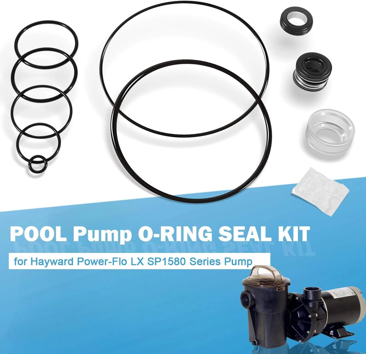 Pump O-Ring Rebuild Seal Kit for Hayward Power-Flo LX SP1580 Series