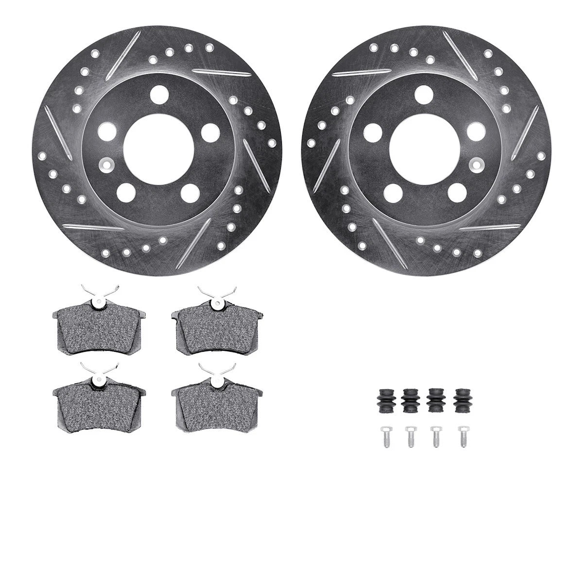 2X Brake Disc and Pad Kit for Audi TT Quattro (2001–2006) WGUH1-73035