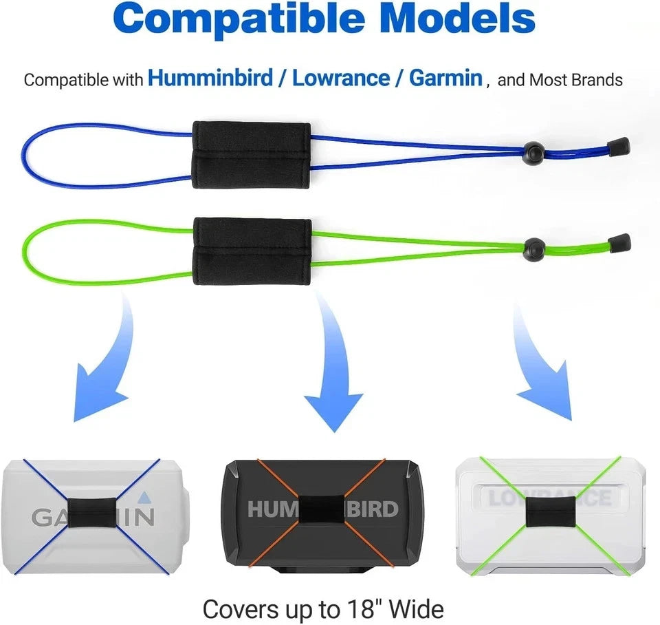 3 Pcs Fishing Graph Cover Straps for Fish Finder
