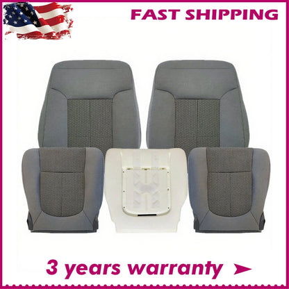 Front Cloth Seat Cover for Ford F250 F350 XLT FX4 (2011–2016) Gray