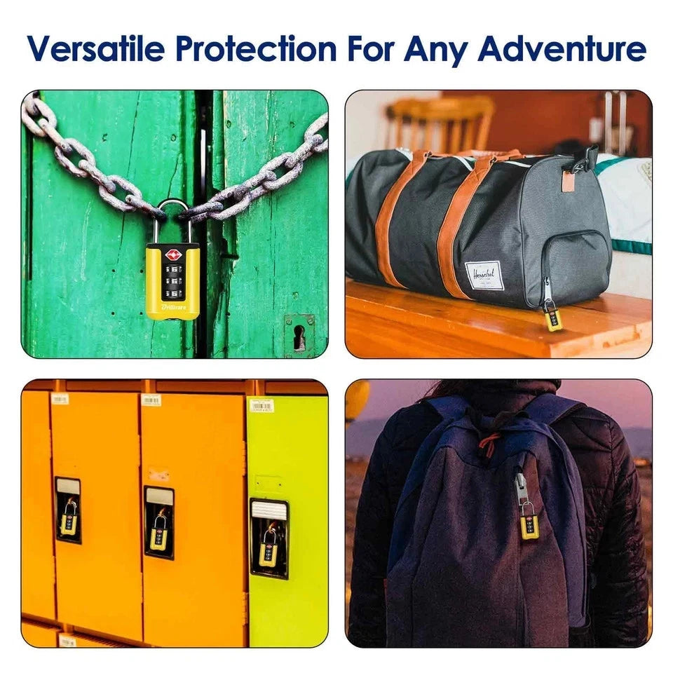 2 Pack TSA Approved Luggage Locks Combination Travel Padlock