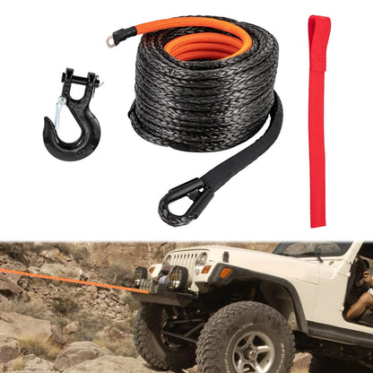 Synthetic Winch Rope Line 3/8" x 92ft for Truck SUV (25500LBS)