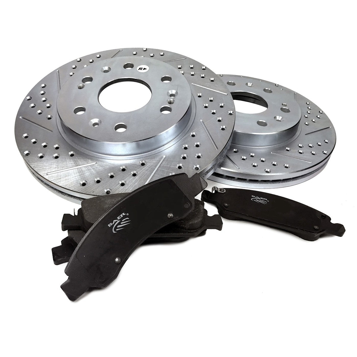 Set of 2 Brake Disc and Pad Kits for Toyota Sequoia