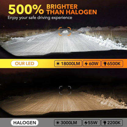 Set of 4 OXILAM H11 H9 H8 LED Headlight Bulbs Low Beam 6500K