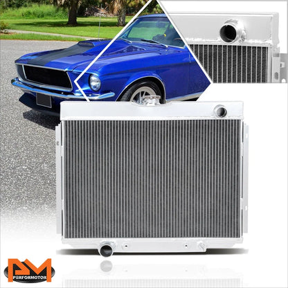 3-Row Aluminum Racing Radiator for Ford Mustang/Fairlane/Ranchero V8 (1967–1970)