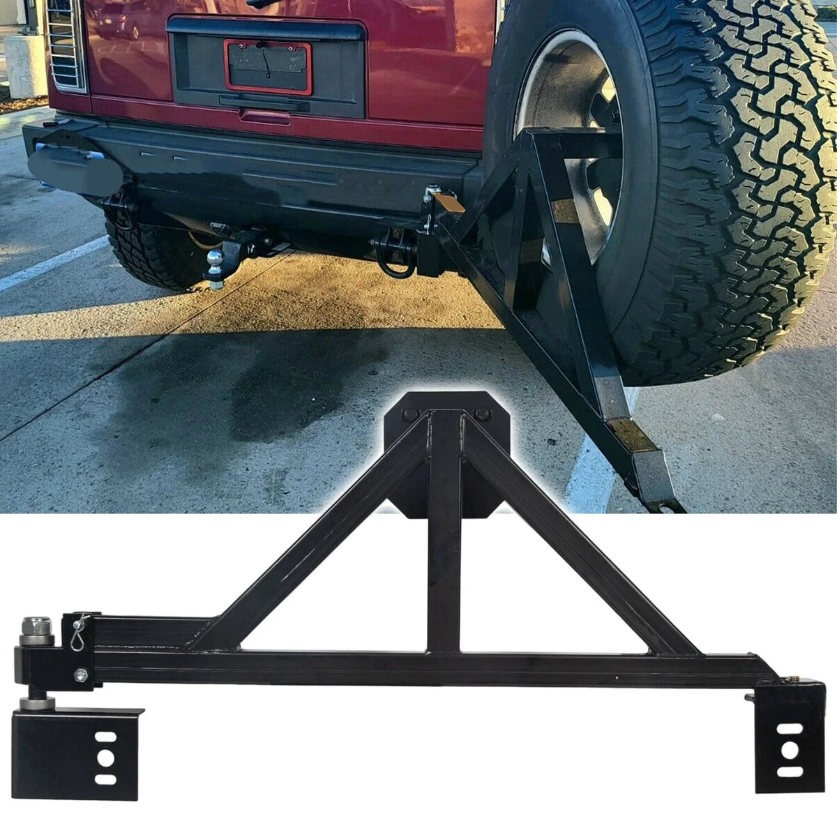 Rear Spare Tire Carrier for Hummer H2 (2003–2009) Steel Rack with Drop-down