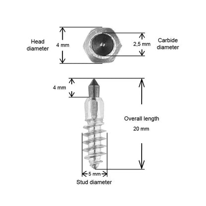 IGrip Snow Studs ST20R 20 mm for (ST-20200R)