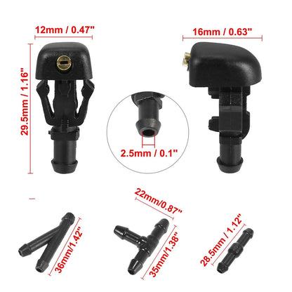 Set of 4 Front Windshield Wiper Nozzles for Nissan Titan, Infiniti QX56
