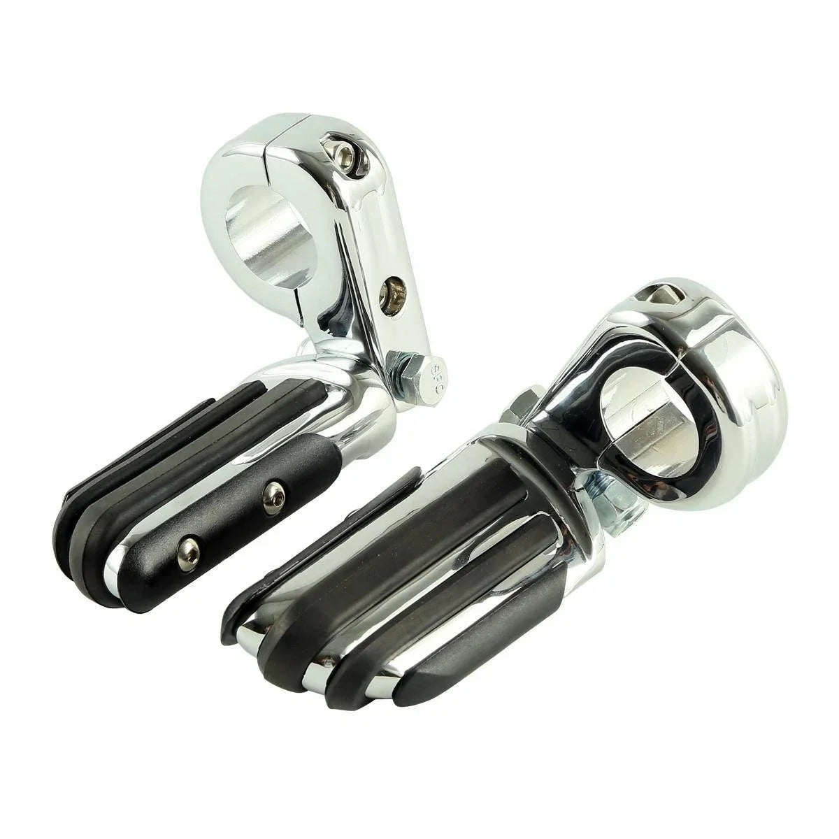 1 1/4" Chrome Highway Bar Pilot Male Footpegs Mount Clamps for Harley Yamaha